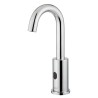 CURVE series electronic basin tap with infrared sensor. Battery operated Thermostatic pre-mixer