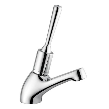 CLASSIC timed basin tap with anti-vandalism lever