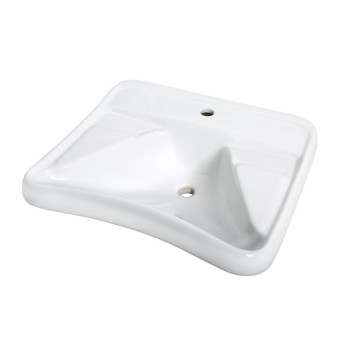 EASY series ergonomic ceramic washbasin, without overflow