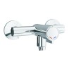 Mezclador temporizado colección MINIMAL de pared para lavabo/fregadero con pulsador y aireador articulado