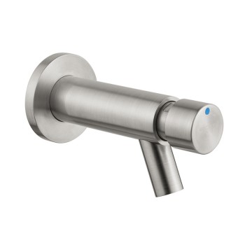 Timed wall-mounted INOX tap Idral 08400 - 15 sec.