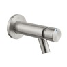 Grifo temporizado colección INOX de pared para lavabo, con pulsador