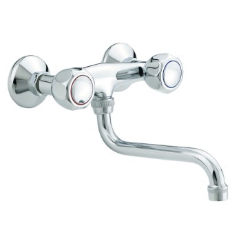 Idral 0159/86 wall-mounted mixer with swivel spout