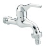 Chrome-plated wall-mounted hose tap with short lever - Idral