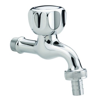Chrome-plated 1/2" hose tap with handle - Idral