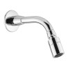 Brazo ducha no desatornillable en tubo con rociador cilíndrico anti-caliza orientable