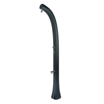 Black solar shower column with manual footwash - Idral 09261