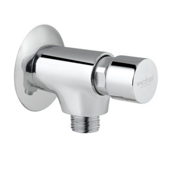 Grifo temporizado colección MODERN de pared para urinario con pulsador, sin tubo