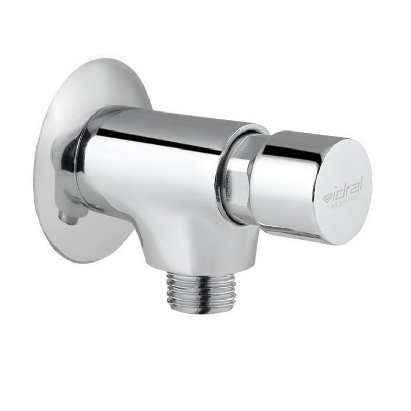Grifo temporizado colección MODERN de pared para urinario con pulsador, sin tubo