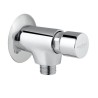 Grifo temporizado colección MODERN de pared para urinario con pulsador, sin tubo