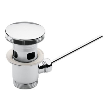 Chrome-plated 1"1/4 drain with automatic drain and overflow