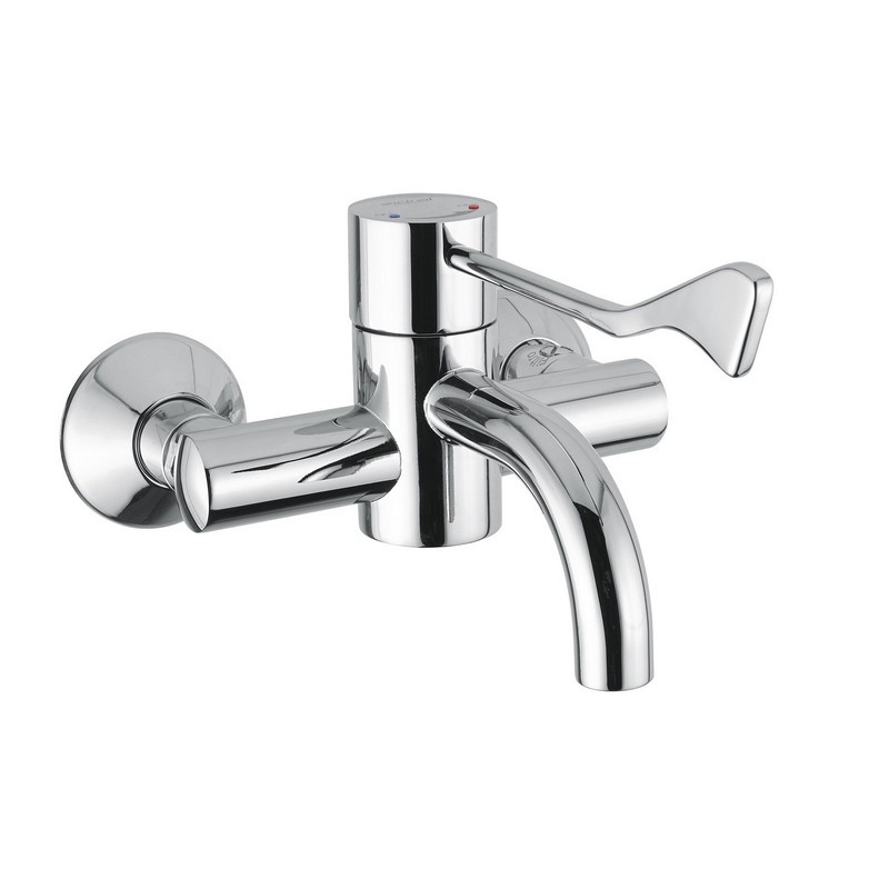 Wall-mounted progressive thermostatic mixer with clinical lever - Idral Wall-mounted progressive thermostatic mixer with clinical lever - Idral
