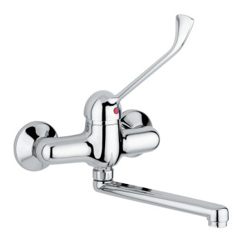 Wall-mounted single-lever mixer Idral 02400 with clinical lever