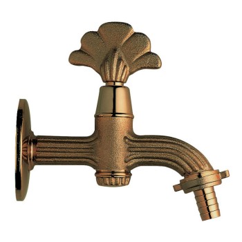 Artistic faucet for drinking fountains in brushed bronze - Idral