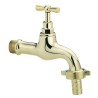 1/2“ heavy yellow polished hose fitting tap. Standard handle headvalve
