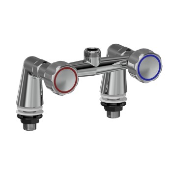 Idral two-hole mixer 09455/DC with ceramic valves