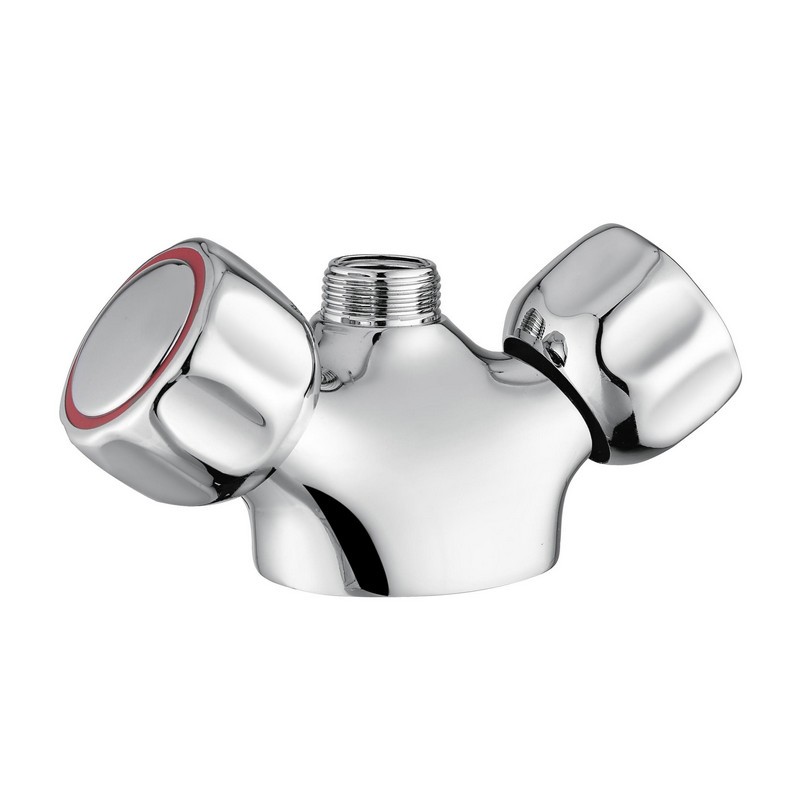 Single hole high flow mixer with ceramic disc headvalves and handle control 3/4“ male outlet