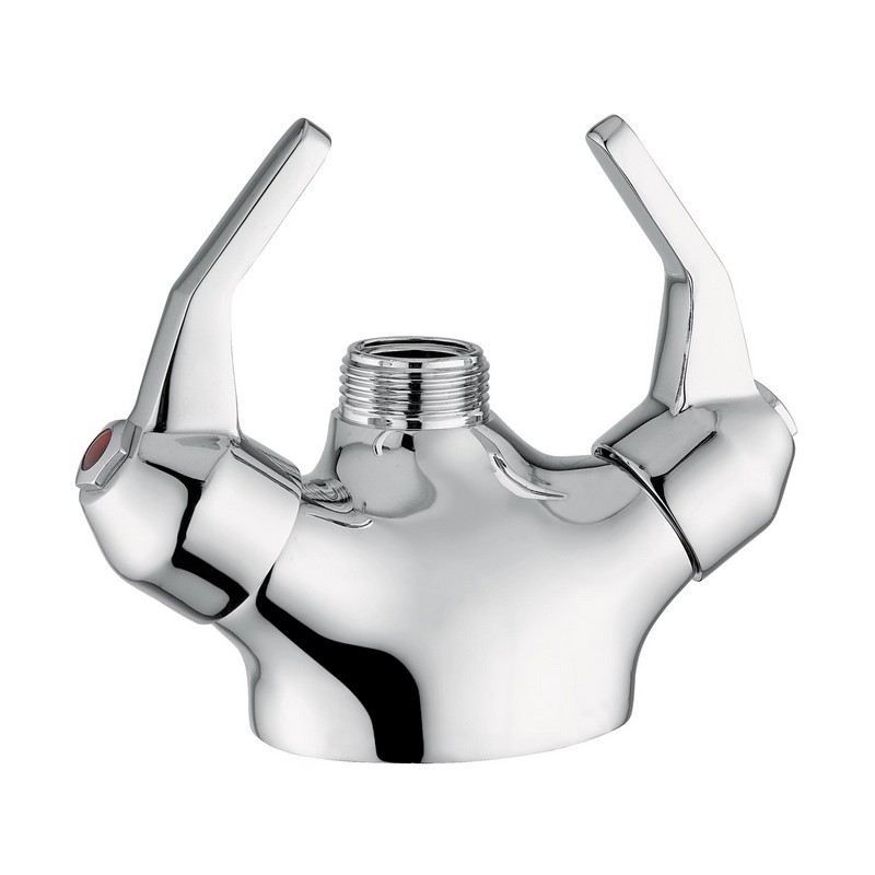 Single hole high flow mixer with ceramic disc headvalves and lever control 3/4“ male outlet