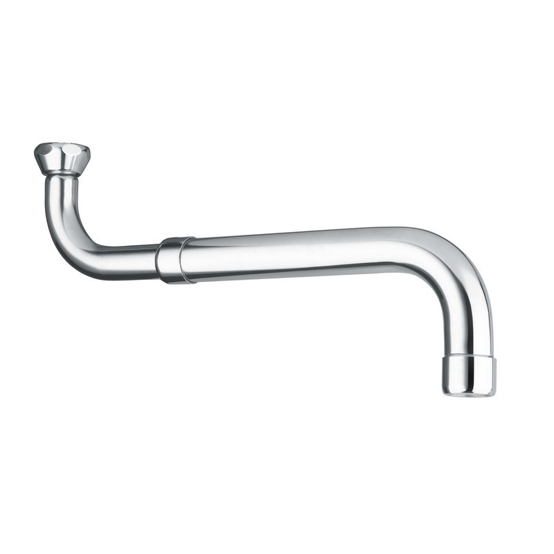 Extensible “S“ swivel spout 200-300 mm in brass tube Ø 18 mm