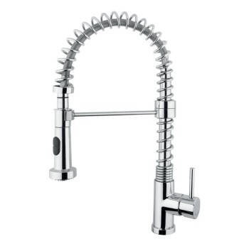 Single-lever kitchen mixer with dual jet shower