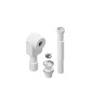 Drain kit for basin with drain, concealed siphon and corrugated plastic pipe 1“1/4