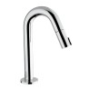 Grifo a columna para lavabo minimal con montura cerámica axial