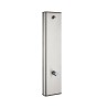 Wall mounted stainless steel shower panel with self closing mixer and push button