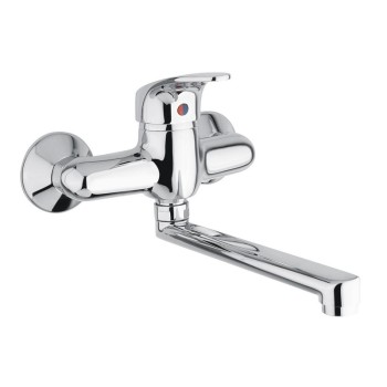 Wall mounted single lever sink mixer