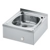 Fregadero lavamanos en acero inox 450x500 para montaje a pared