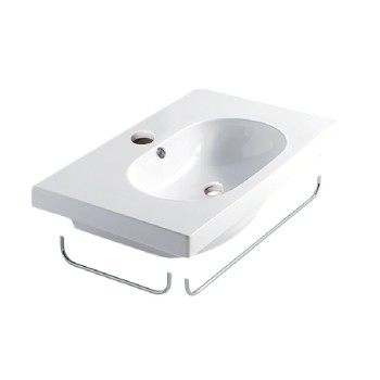 EASY wall-hung ceramic washbasin model 10396 - Idral