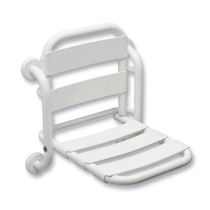 EASY folding shower seat with backrest Idral - Mod. 12008V EASY folding shower seat with backrest Idral - Mod. 12008V
