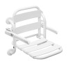 Folding shower seat with backrest and armrests EASY - Idral