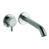 Mezclador monomando en acero inox AISI 316L para lavabo empotrado mural con caño