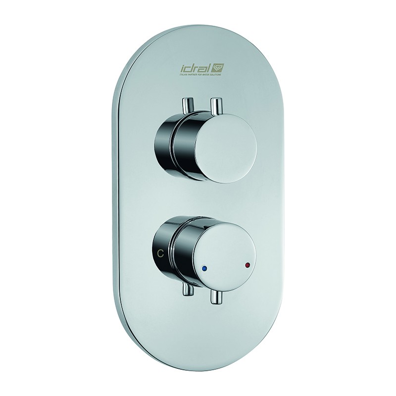 700 Series Thermostatic Shower Mixer with Diverter - Idral 700 Series Thermostatic Shower Mixer with Diverter - Idral