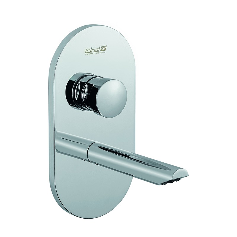 700 series concealed wall mounted self closing basin tap with spout