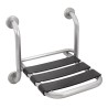 Folding shower seat EASY series without backrest wall mounting, brushed stainless steel