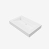 Top bagno con lavabo scivolo integrato bianco opaco - Idral