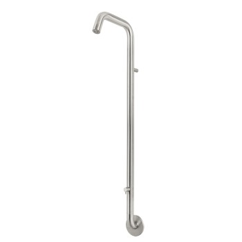 AISI 316L stainless steel shower column with single-lever mixer