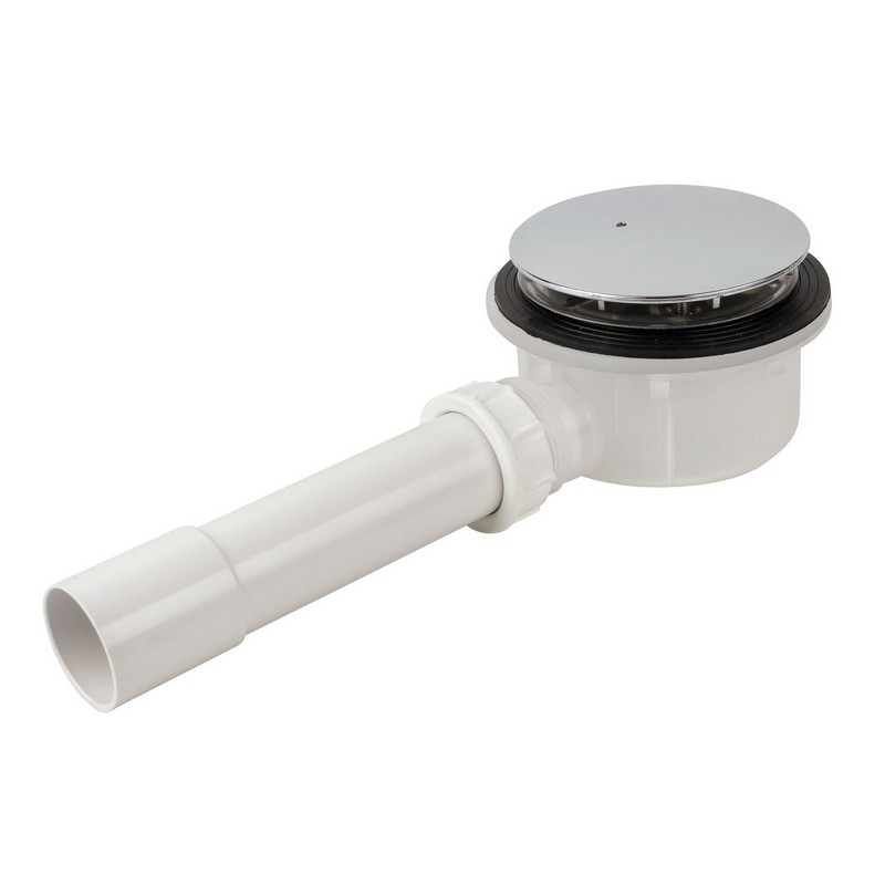 Válvula de desagüe con sifón para plato ducha Ø90mm, de fibra de vidrio Válvula de desagüe con sifón para plato ducha Ø90mm, de fibra de vidrio