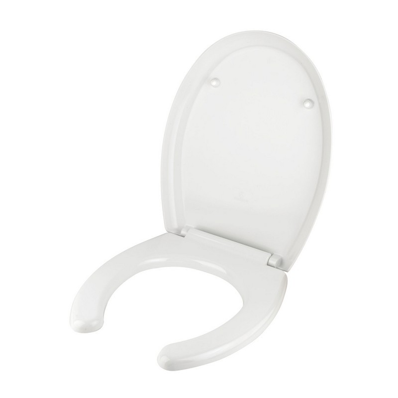 Abattant WC thermoformé blanc. Pour cuvettes série EASY avec ouverture frontale
