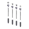 Ground fixing kit for toilet bowl 4 screws+plugs