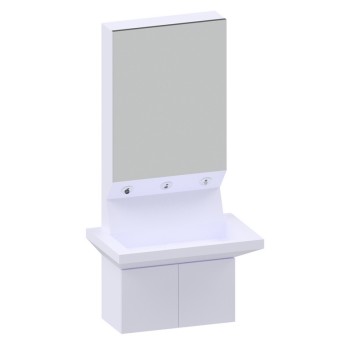 4ALL COMPLETE series multifunctional wall mounted washbasin, made of Solid Surface, integrated with electronic tap, soap dispens